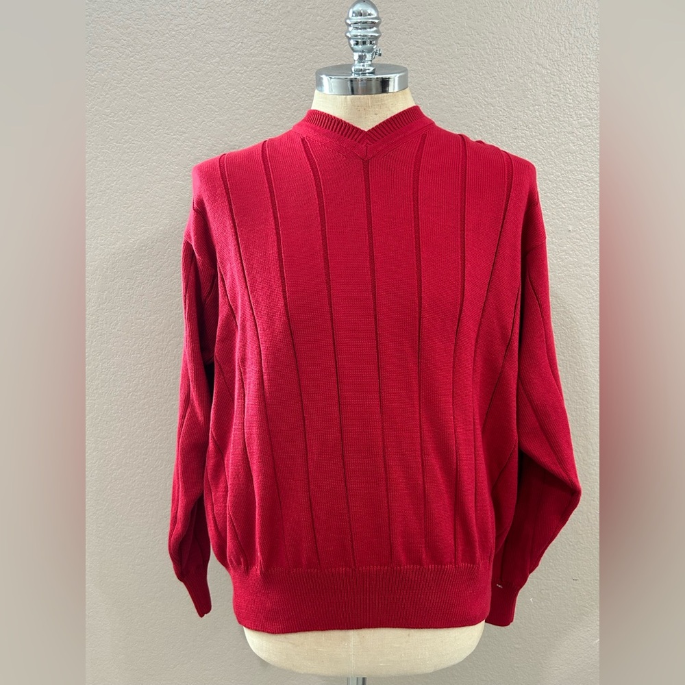 Faconnable Men's Red Sweater 100% cotton